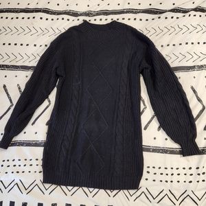 Black sweater dress. Loose. Short. XXS